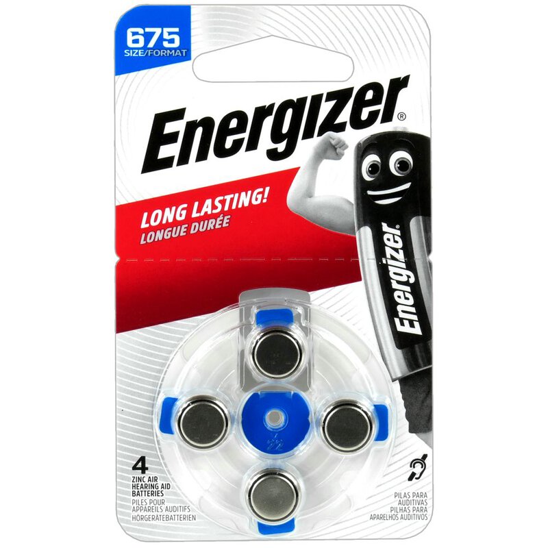 4 x Energizer 675 Hörgerätebatterien