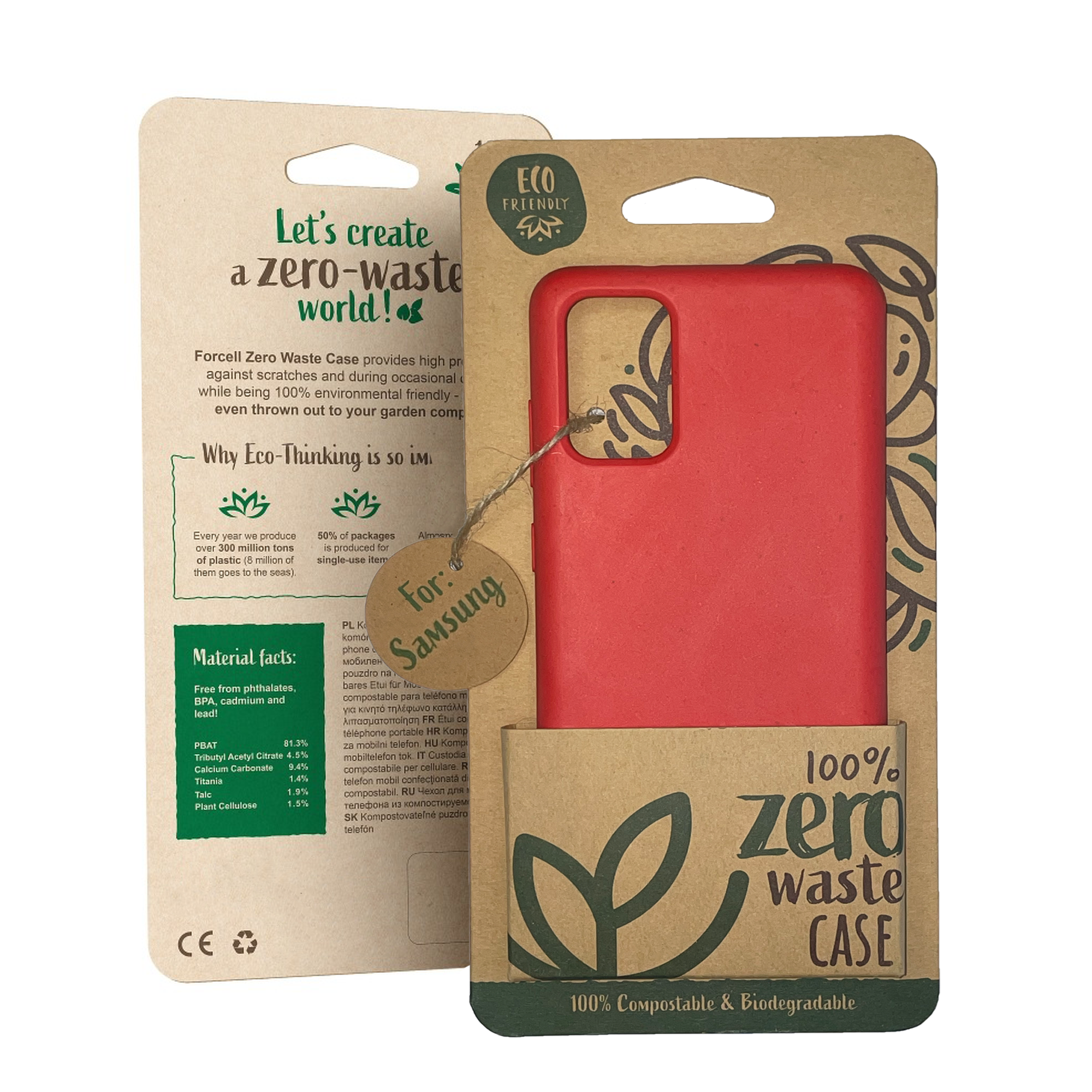 Nachhaltige Handyhülle Kompostierbare Eco Friendly Für Samsung Galaxy A52 Rot