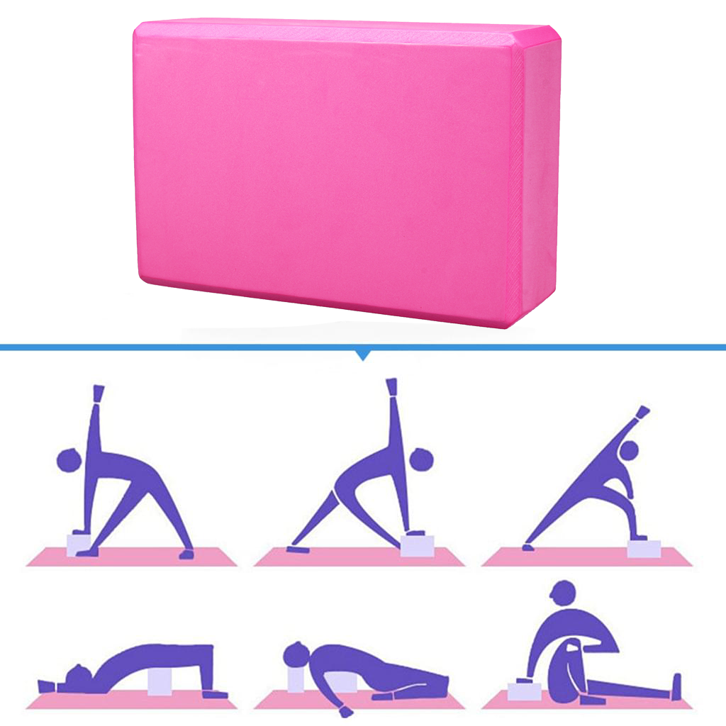 Yogablock Schaumstoff  Yogastein Pilates Fitness Pink
