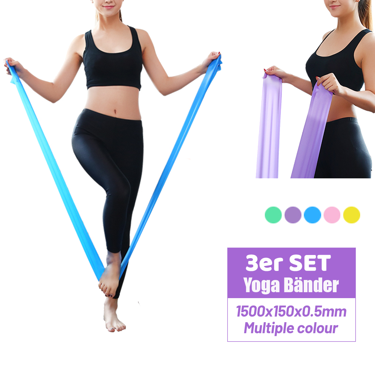 Theraband Fitnessbänder Gummiband Terra-Band Yogaband 3er-Set
