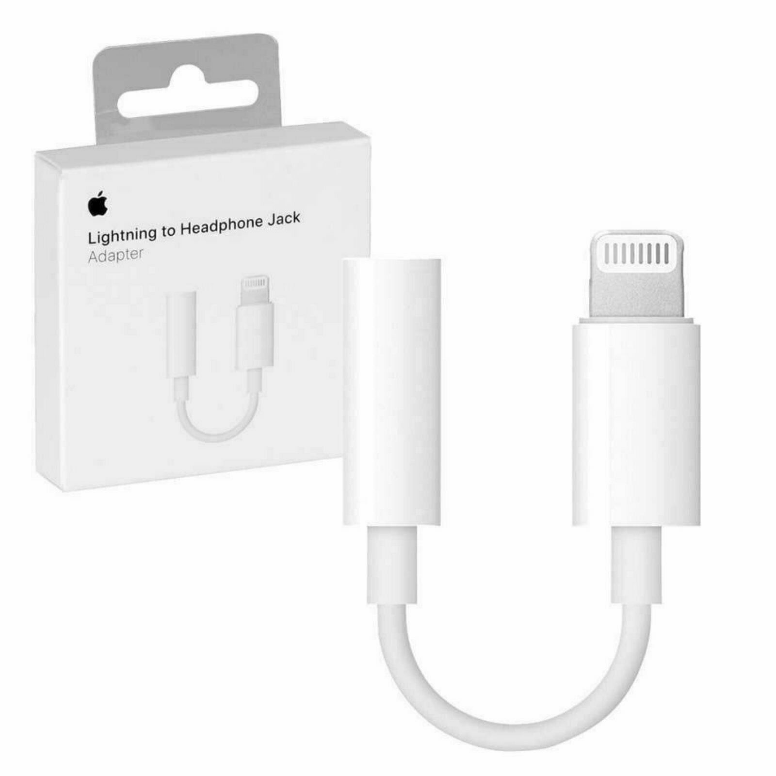 Original Apple Connector Kopfhörer AUX 3,5mm Adapter Audio Lightning Weiß