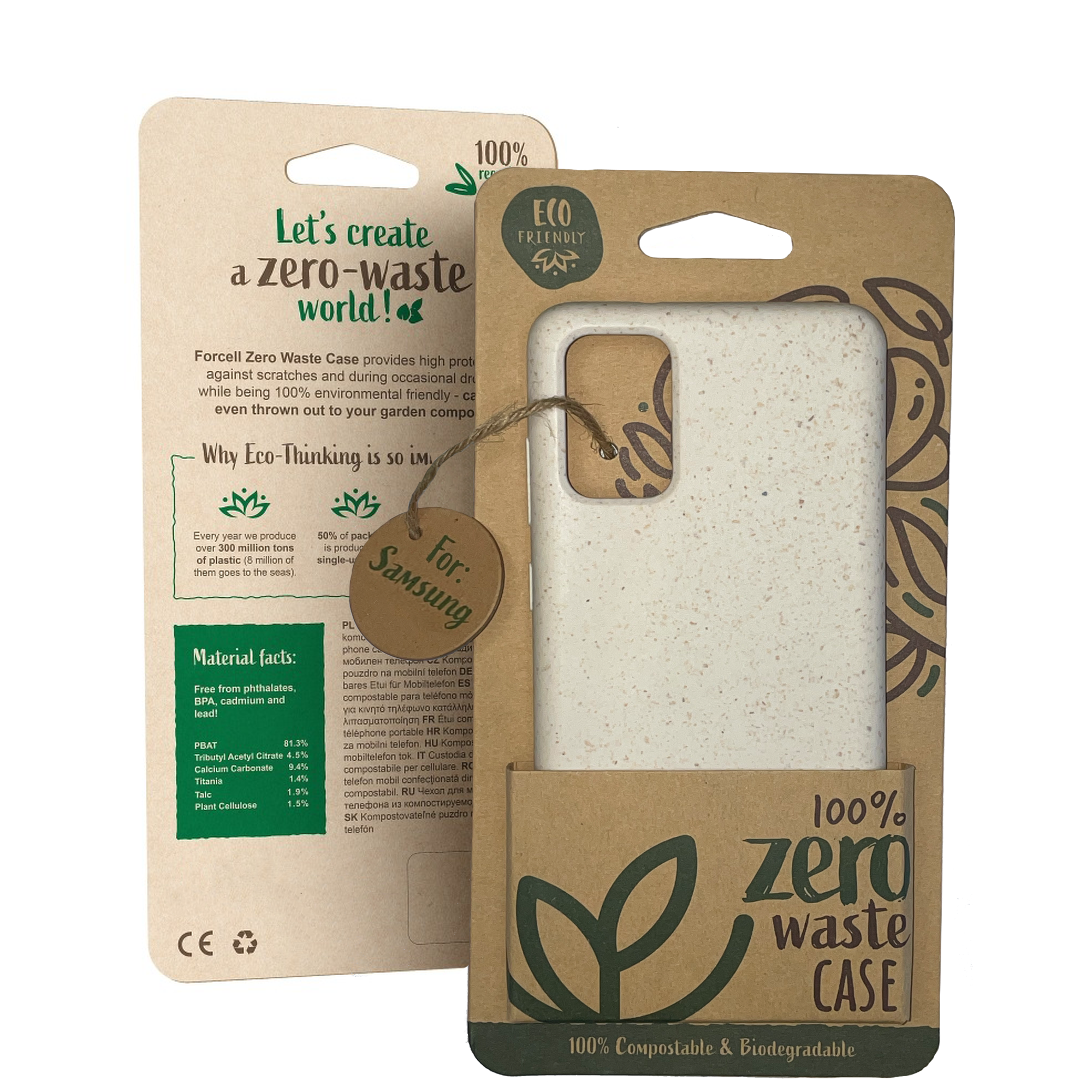 Nachhaltige Handyhülle Kompostierbare Eco Friendly Für Samsung Galaxy A42 Weiß