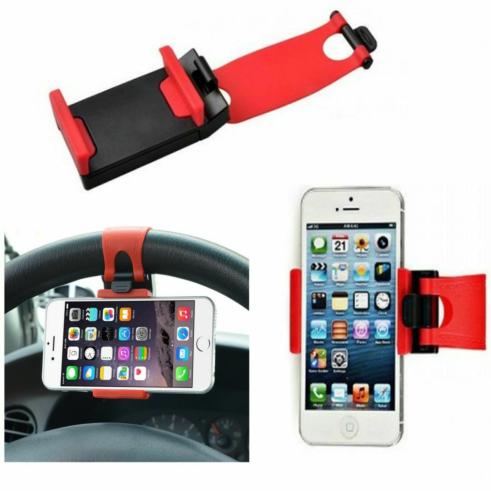 Auto KFZ PKW Lenkrad Smartphone Handy Halter Halterung 