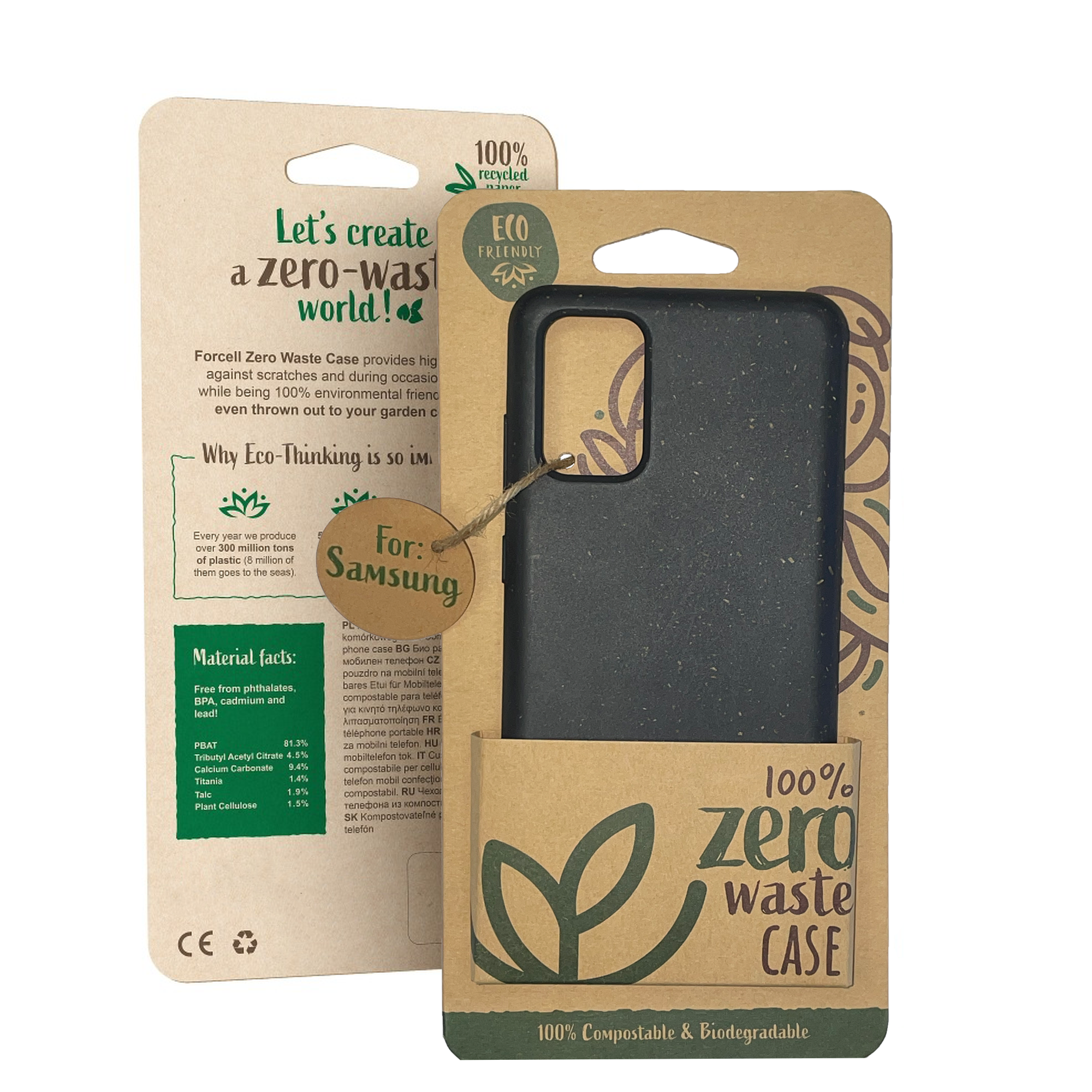 Nachhaltige Handyhülle Kompostierbare Eco Friendly Für Samsung Galaxy A572 Schwarz