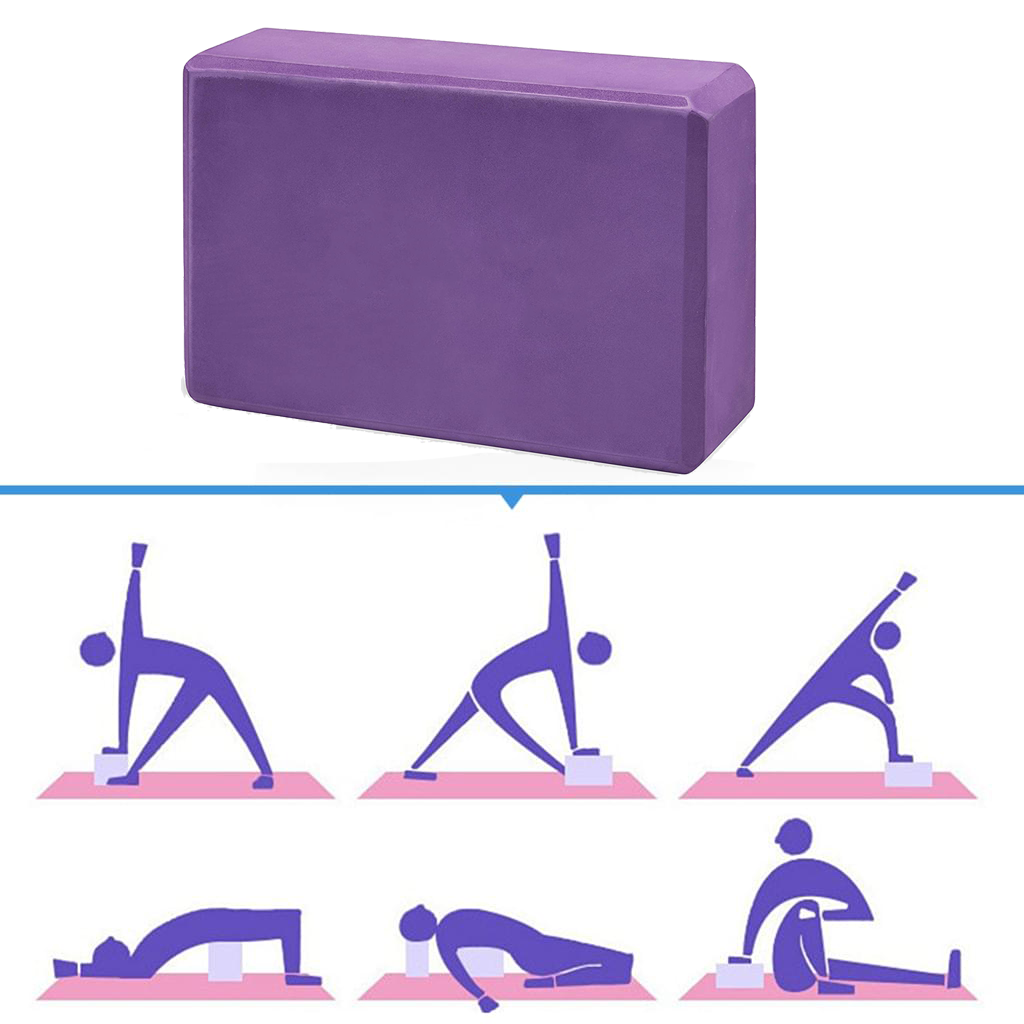 Yogablock Schaumstoff  Yogastein Pilates Fitness Lila