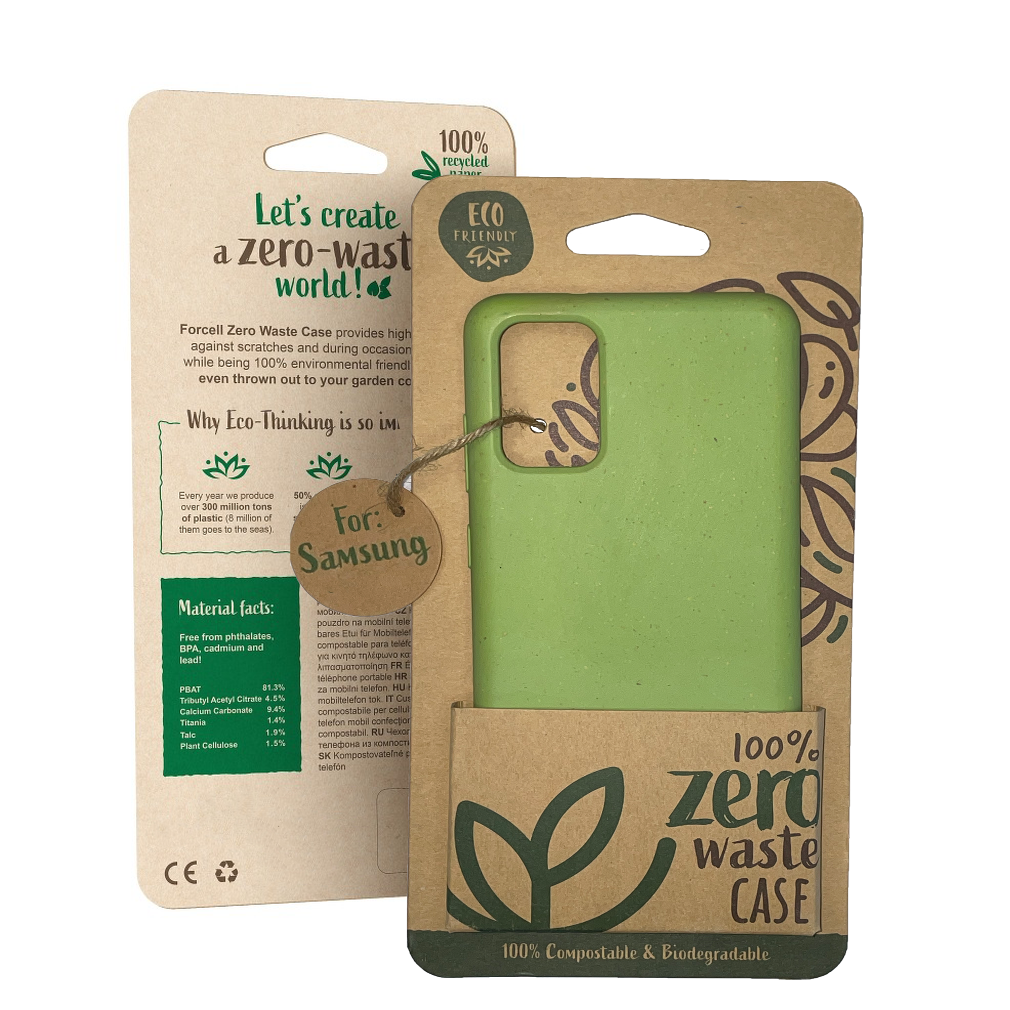 Nachhaltige Handyhülle Kompostierbare Eco Friendly Für Samsung Galaxy S20 Plus Grün
