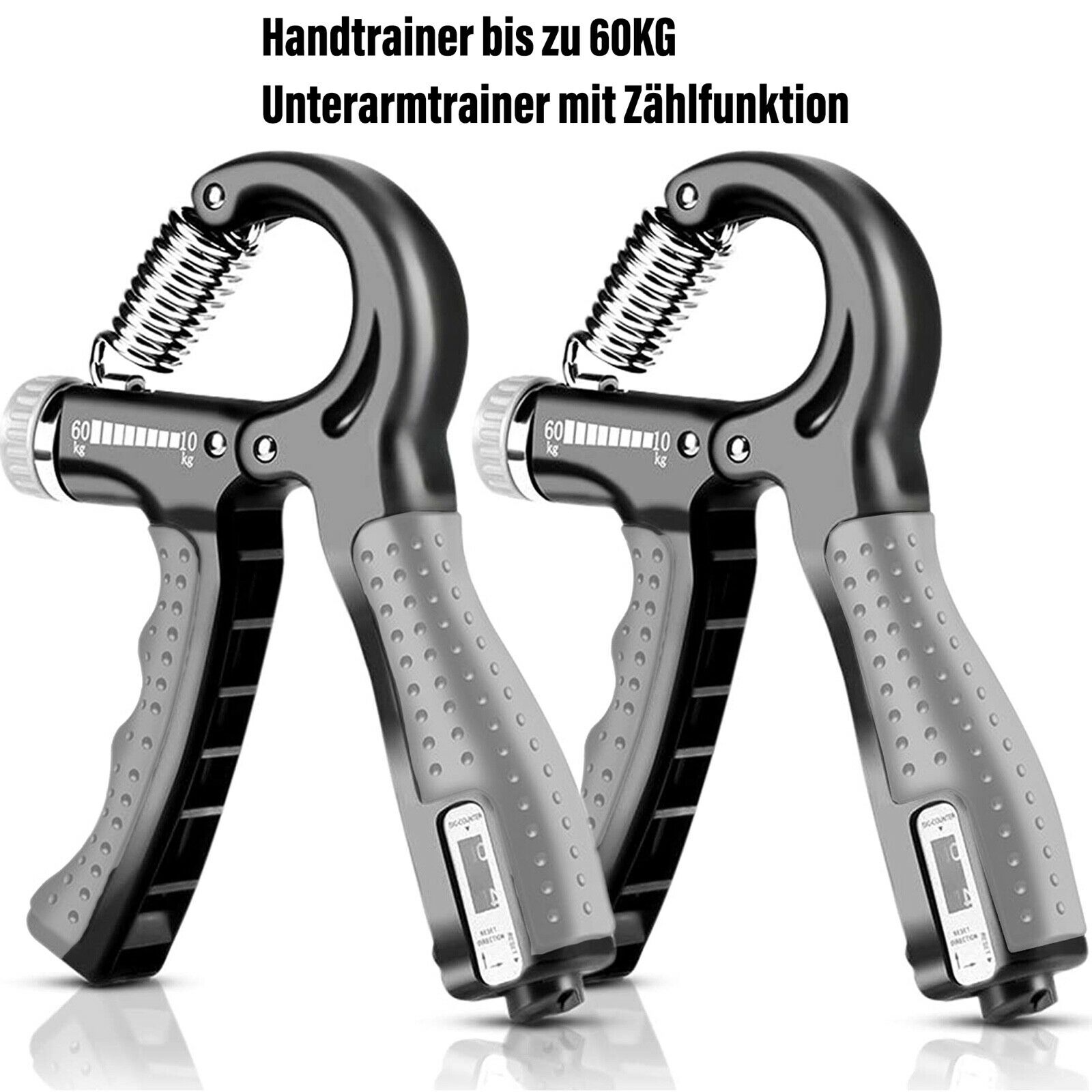 Handtrainer Unterarmtrainer mit Zählfunktion 5-60KG Verstellbarer Fingertrainer