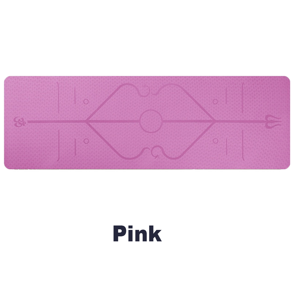 Yogamatte Rutschfest Pilates Sport Gymnastikmatte Pink