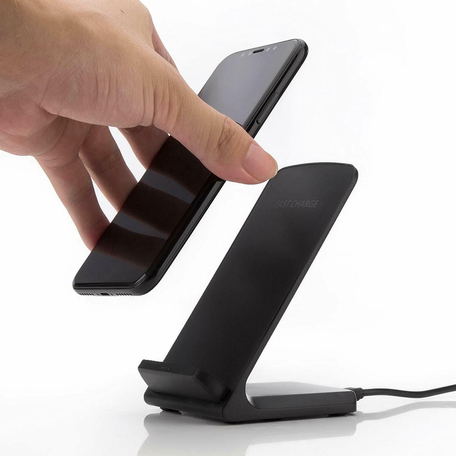 QI Drahtloses Schnell Ladegerät Wireless Schwarz