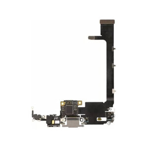Für iPhone 11 Pro Ladeanschluss Flex-Silber