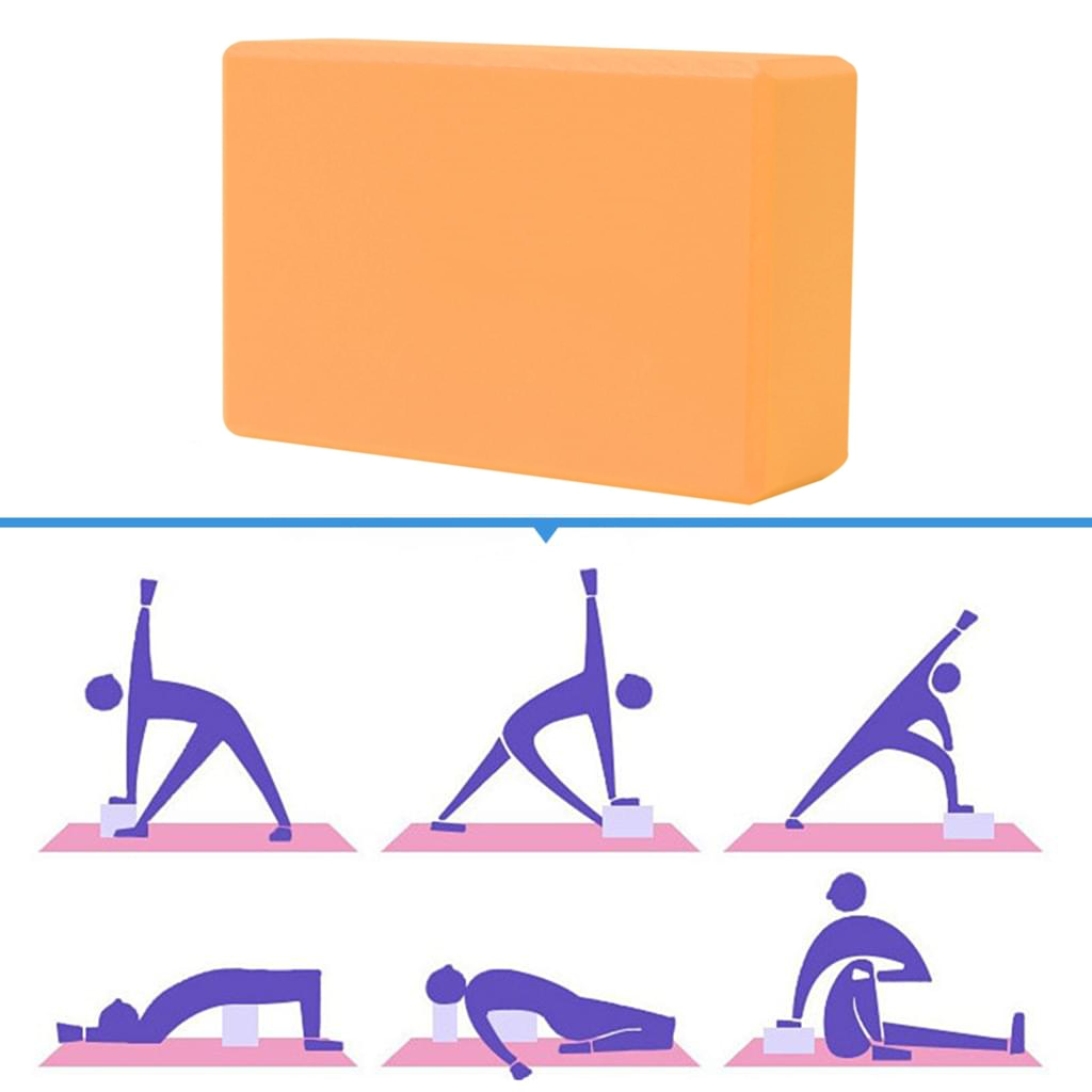 Yogablock Schaumstoff  Yogastein Pilates Fitness Orange