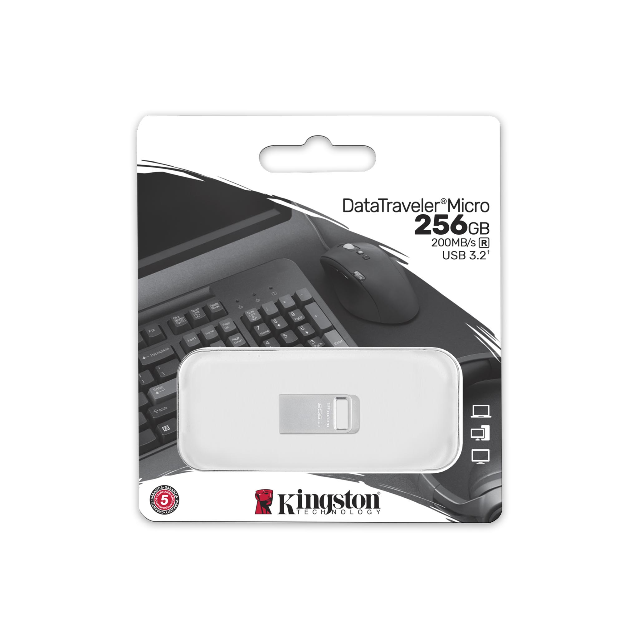 Kingston DataTraveler Micro Superkleiner USB-Stick 256GB