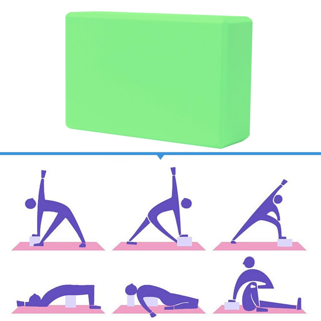 Yogablock Schaumstoff  Yogastein Pilates Fitness Grün