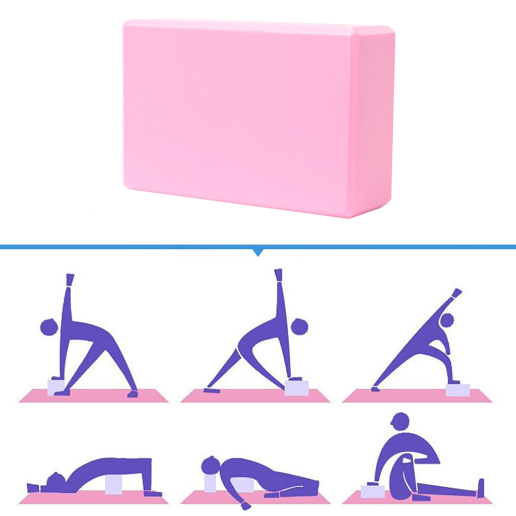 Yogablock Schaumstoff  Yogastein Pilates Fitness Rosa