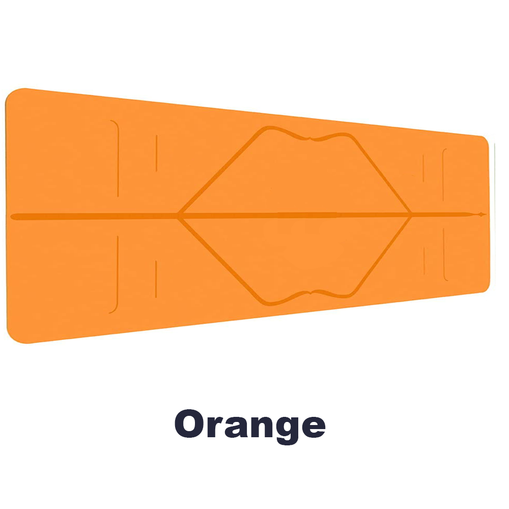 Yogamatte Rutschfest Pilates Sport Gymnastikmatte Pink Orange