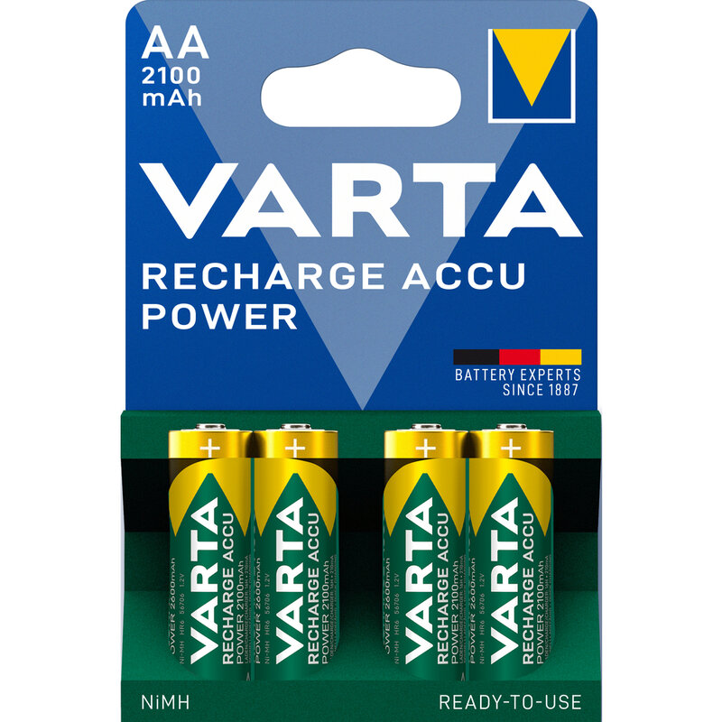 4 x Varta Ready2use R6 AA Ni-MH 2100 mAh wiederaufladbare Batterie
